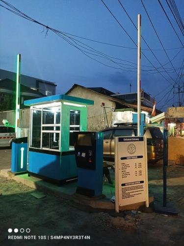 Instalasi Parkir Project 16 - Swing Gate Stainless Area Perkantoran